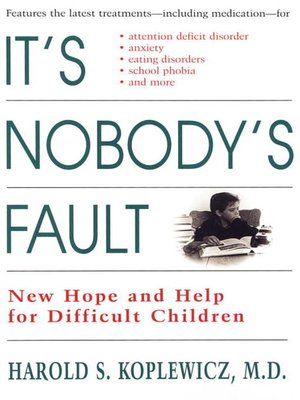 cover image of It's Nobody's Fault